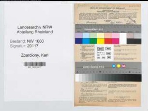 Entnazifizierung Karl Zbardiony, geb. 09.02.1915 (Polizeibeamter)
