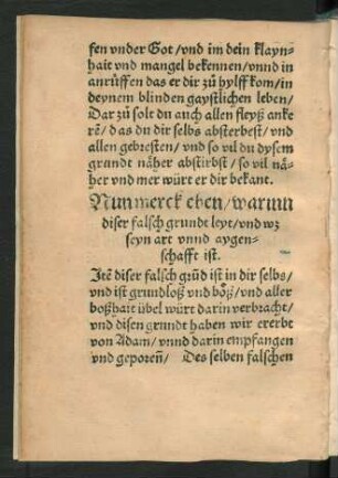 Nun merck eben/ warum diser falsch grundt leyt/ und wz seyn art unnd aygenschafft ist.