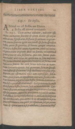 Cap. 7. De Bestia.