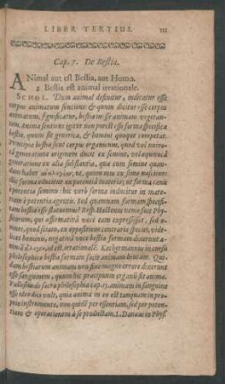 Cap. 7. De Bestia.