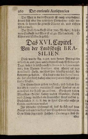 Das XVI. Capitel. Von der Landschafft Brasilien.