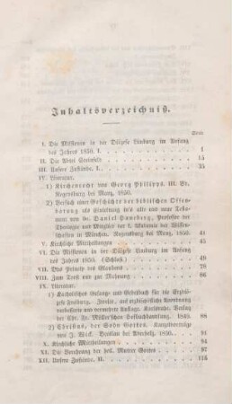 III-VI Inhaltsverzeichnis