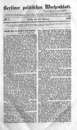 No 7, 17. Februar 1838
