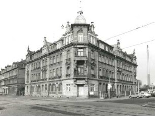 Dresden-Pieschen, Großenhainer Straße 96/Heidestraße 15/17. Wohnhaus (um 1900)