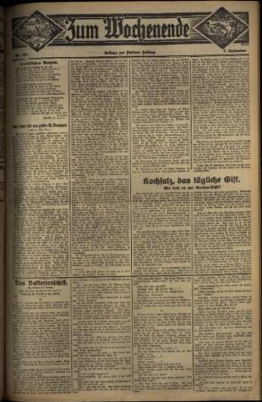 Zweite Ausgabe vom Sonntag, den 07. September 1930.