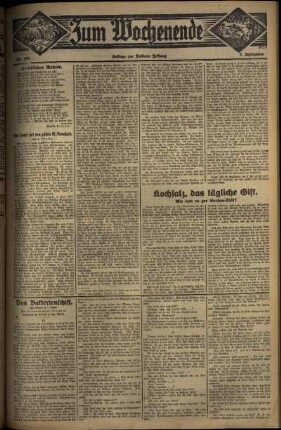 Zweite Ausgabe vom Sonntag, den 07. September 1930.