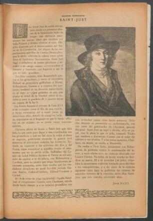 Saint-Just : Bocetos históricos