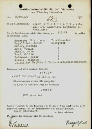Steinhart, Josef