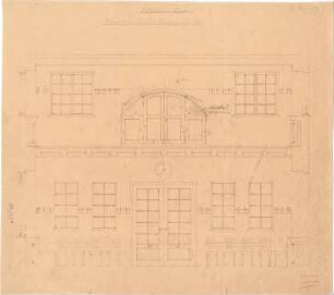 Fischer, Theodor; München - Westend, Bergmannstr.; Ledigenheim - Lesesaal u. Schreibzimmer (Querschnitt)