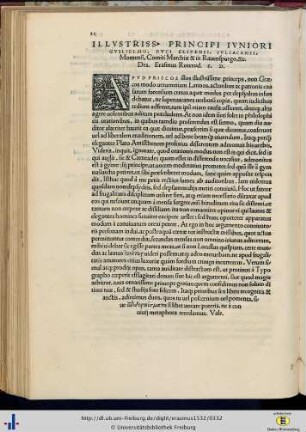 Illustrissimo principi iuniori Guilhelmo duci Clivensi … Erasmus Roterdamus s. d.