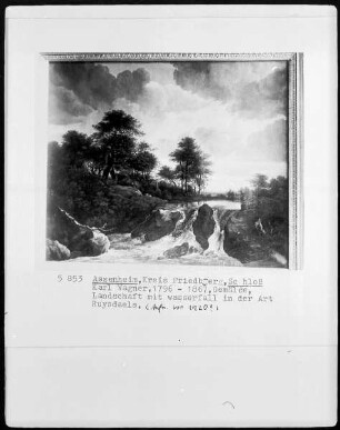 Landschaft mit Wasserfall