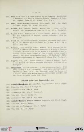 Neuere Taler und Doppeltaler etc. (Nr. 1220-1496)