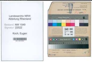Entnazifizierung Eugen Koch , geb. 21.04.1894 (Kaufmaennischer Angestellter)
