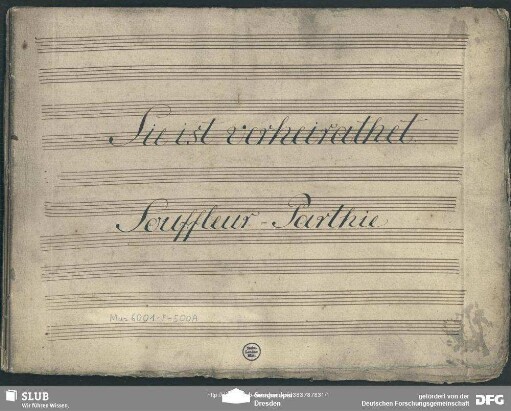 Sie ist verheiratet. Excerpts. Arr - Mus.6001-F-500A