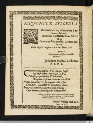 Sequuntur Epicedia