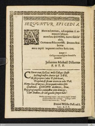 Sequuntur Epicedia