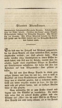Viertes Abentheuer Unerwartetes Zusammentreffen ...