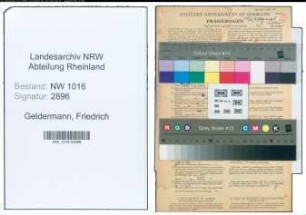 Entnazifizierung Friedrich Geldermann , geb. 04.06.1899 (Verw.-angest.)