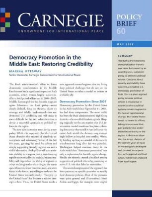 Democracy promotion in the Middle East : restoring credibility