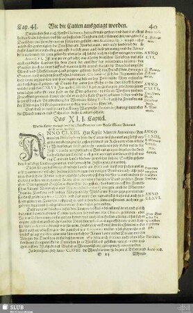 Das XLI. Capitel