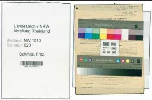Entnazifizierung Fritz Schmitz , geb. 19.07.1904 (Buchdrucker)