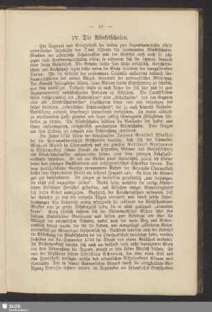 IV. Die Winkelschulen