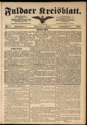 Ausgabe vom Montag, den 11. Januar 1904.