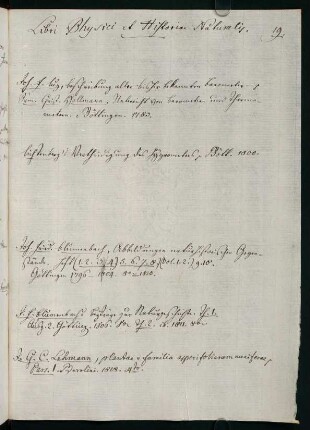 19, Libri physici et historiae naturalis