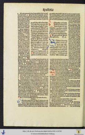 Epistola beati Johannis apostoli secunda cum postilla