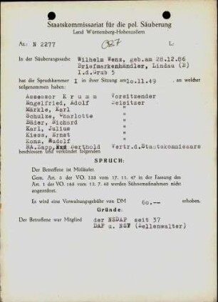 Wenz, Wilhelm