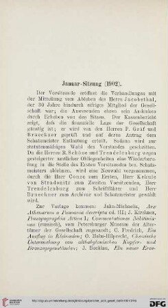 Januar - Sitzung (1902)