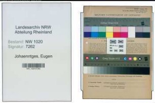 Entnazifizierung Eugen Johaenntges , geb. 12.08.1899 (Buchhalter)