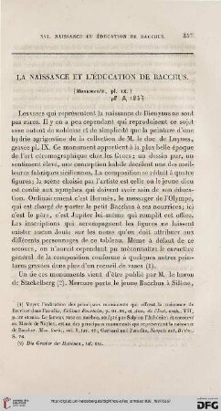 1: La naissance et l'éducation de Bacchus