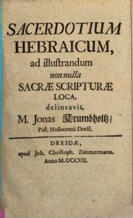 Sacerdotium hebraicum