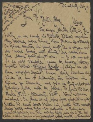 Brief an B. Schott's Söhne : 07.03.1912