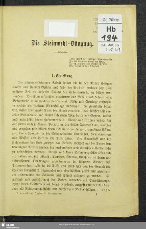 Die Steinmehl-Düngung