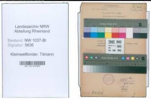 Entnazifizierung Tilmann Kleinwellfonder , geb. 26.03.1900 (Kasseninspektor)