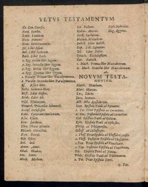 Novum Testamentum.