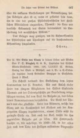 667-668 [Rezension] Ringholz, Odilo, Der heilige Abt Odilo von Cluny in seinem Leben und Wirken