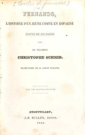 Fernando : l'histoire d'un jeune comte en Espagne ; conte de jeunesse