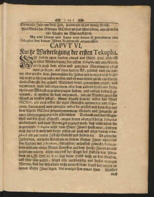 Caput VI. Kurtze Wiederlegung der ersten Tekupha