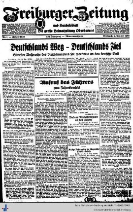 152. Jg.: Freiburger Zeitung