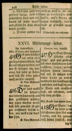 XXVI. Witterungs-lieder