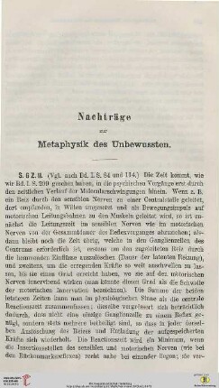 Nachträge zur Metaphysik des Unbewussten