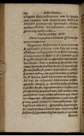 Principium XIIX. Plures causae primae ad unum effectum concurrere nequeunt.