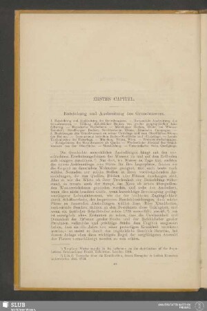 Erstes Capitel. Entstehung und Ausbreitung des Grundwassers