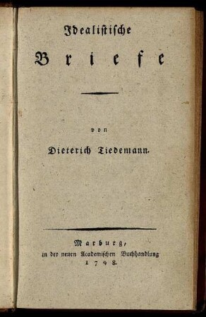 Idealistische Briefe