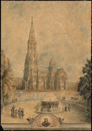 Himmelfahrtskirche am Humboldthain, Berlin-Wedding: Perspektivische Ansicht