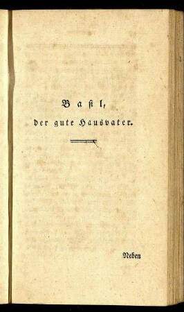 Basil, der gute Hausvater.