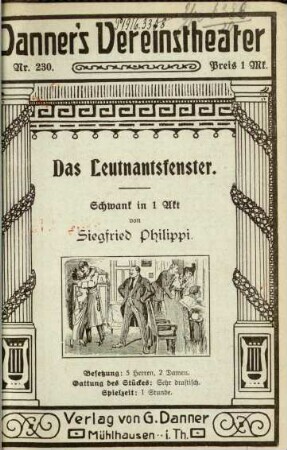 Die Leutnantsfenster : Schwank in 1 Akt